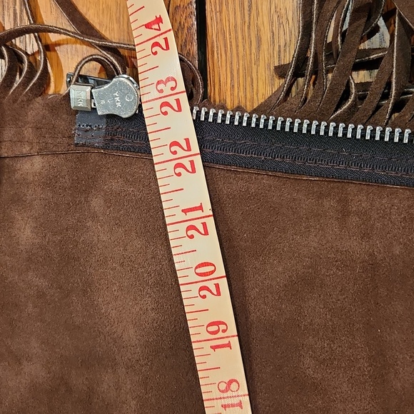 Brown Suede Fringe Chaps - Picture 11 of 11